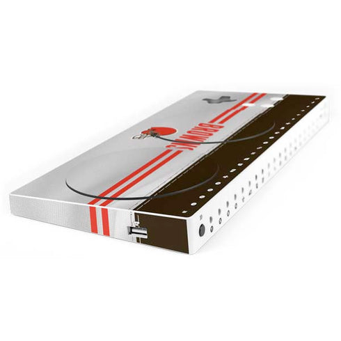 NFL Cleveland Browns White Striped Xbox Adaptive Controller Skin