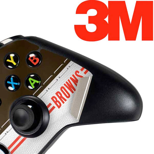 NFL Cleveland Browns White Striped Xbox One Controller Skin