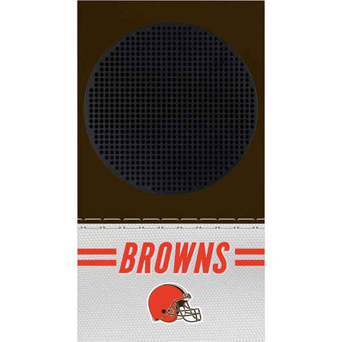 NFL Cleveland Browns White Striped Xbox Series S Console Skin