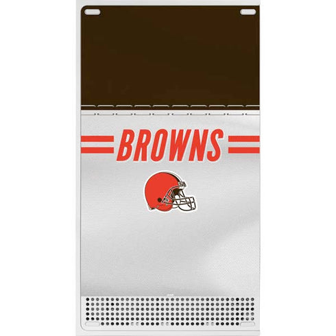 NFL Cleveland Browns White Striped Xbox Series S Console Skin