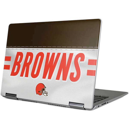 NFL Cleveland Browns White Striped Yoga 710 14in Skin