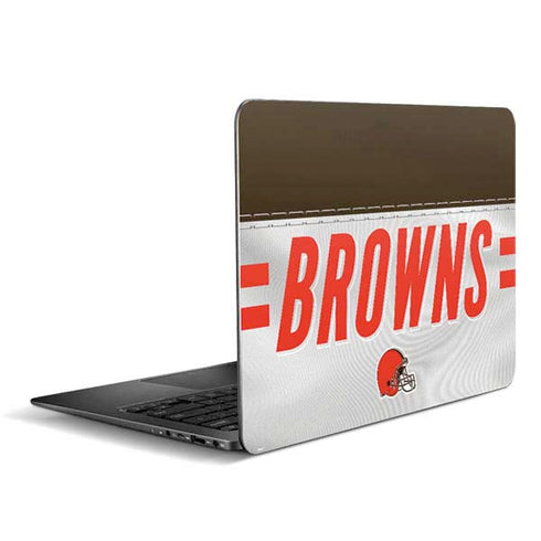 NFL Cleveland Browns White Striped Zenbook UX305FA 13.3in Skin