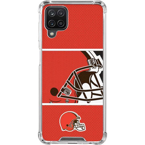 NFL Cleveland Browns Zone Block Galaxy A12 Clear Case