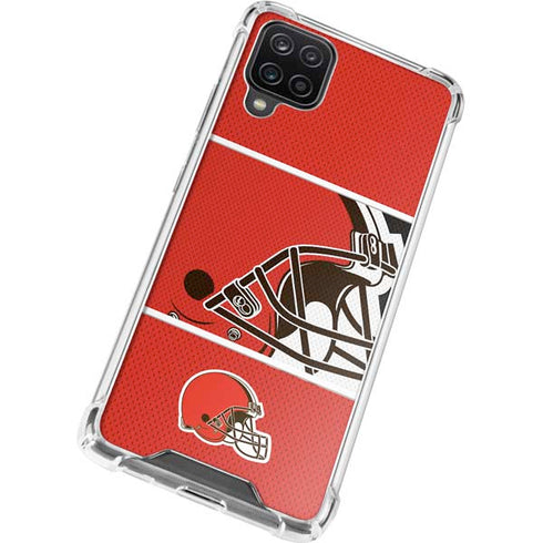 NFL Cleveland Browns Zone Block Galaxy A12 Clear Case