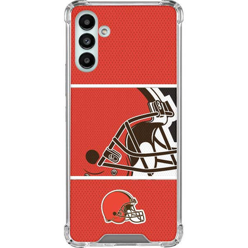 NFL Cleveland Browns Zone Block Galaxy A13 5G Clear Case
