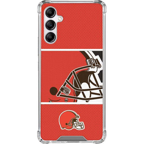 NFL Cleveland Browns Zone Block Galaxy A14 5G Clear Case