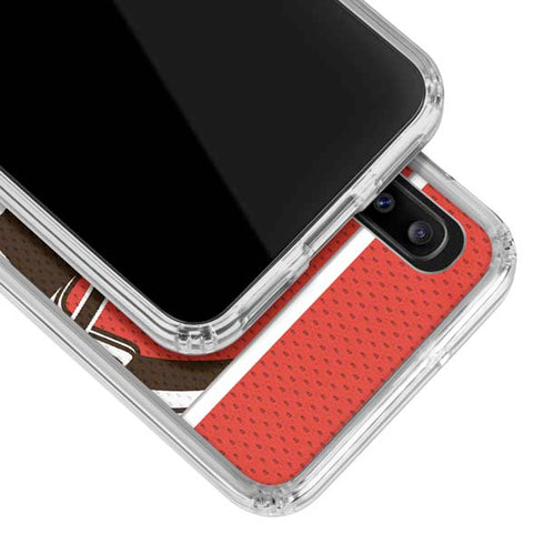 NFL Cleveland Browns Zone Block Galaxy A20 Clear Case