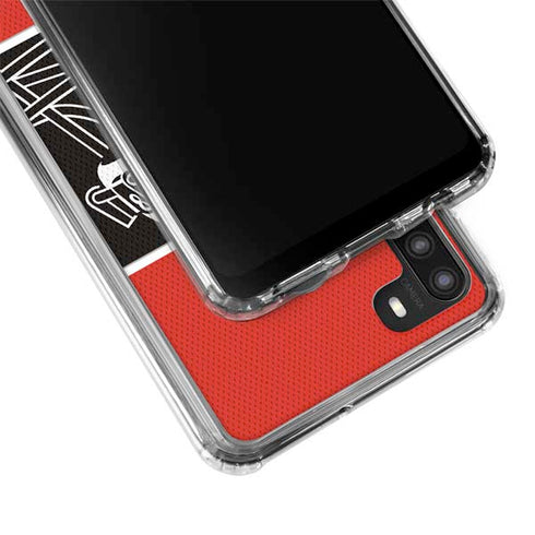 NFL Cleveland Browns Zone Block Galaxy A21 Clear Case