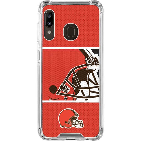 NFL Cleveland Browns Zone Block Galaxy A30 Clear Case