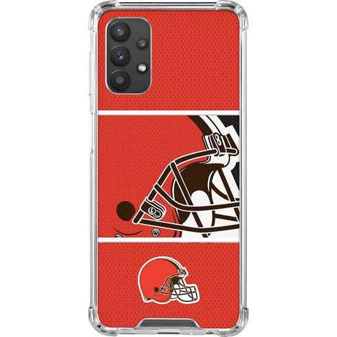NFL Cleveland Browns Zone Block Galaxy A32 5G Clear Case