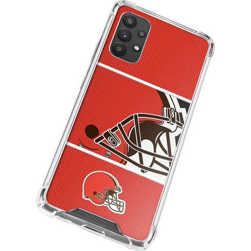 NFL Cleveland Browns Zone Block Galaxy A32 5G Clear Case