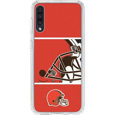 NFL Cleveland Browns Zone Block Galaxy A50 Clear Case