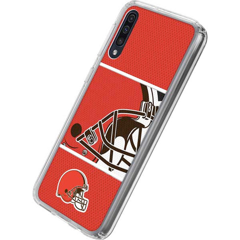 NFL Cleveland Browns Zone Block Galaxy A50 Clear Case