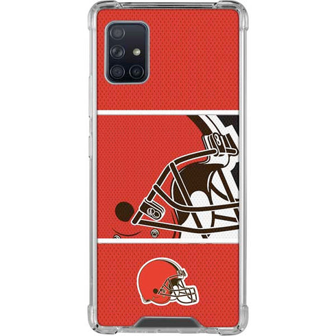 NFL Cleveland Browns Zone Block Galaxy A51 5G Clear Case