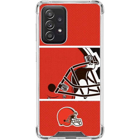 NFL Cleveland Browns Zone Block Galaxy A52 5G Clear Case