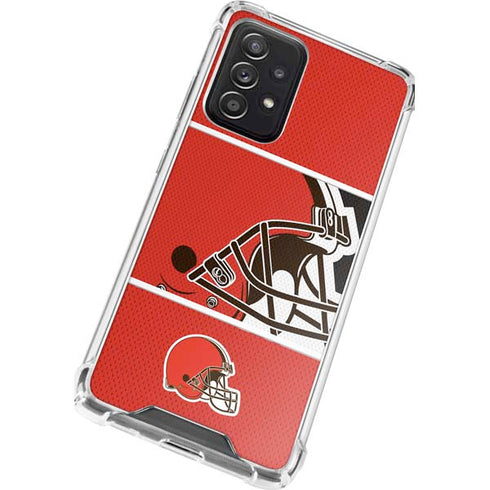 NFL Cleveland Browns Zone Block Galaxy A52 5G Clear Case