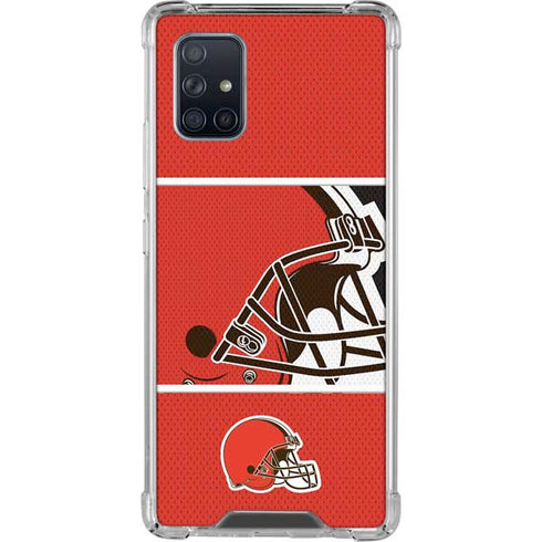 NFL Cleveland Browns Zone Block Galaxy A71 5G Clear Case