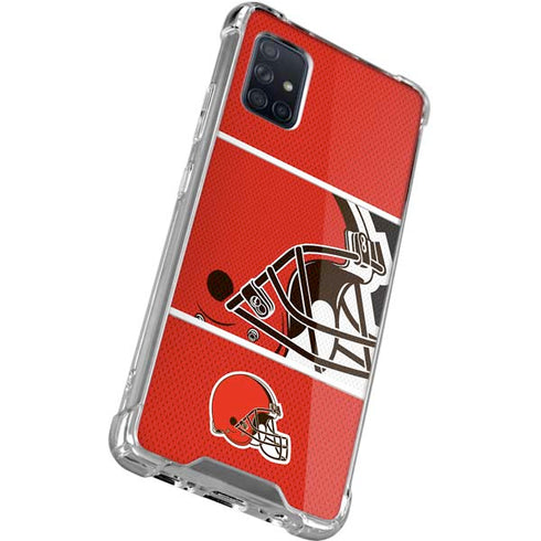 NFL Cleveland Browns Zone Block Galaxy A71 5G Clear Case