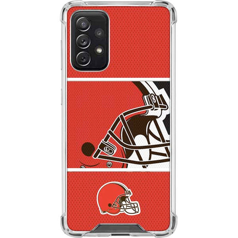 NFL Cleveland Browns Zone Block Galaxy A72 5G Clear Case
