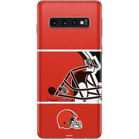 NFL Cleveland Browns Zone Block Galaxy S10 Skin