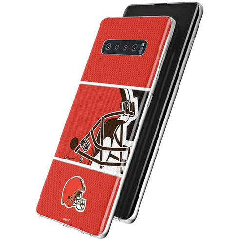 NFL Cleveland Browns Zone Block Galaxy S10 Skin