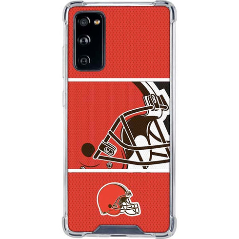 NFL Cleveland Browns Zone Block Galaxy S20 FE Clear Case
