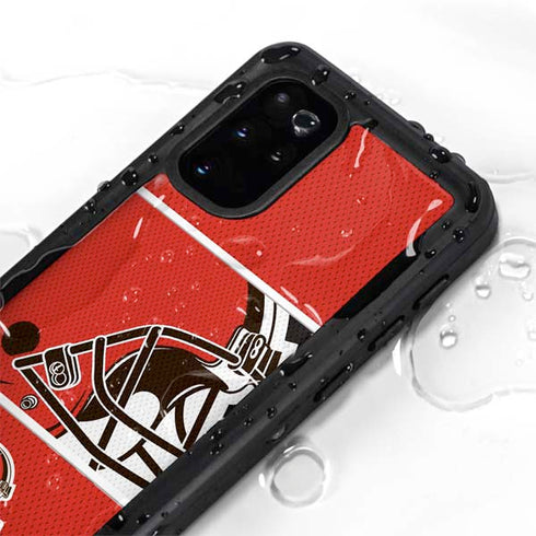 NFL Cleveland Browns Zone Block Galaxy S20 Plus Waterproof Case
