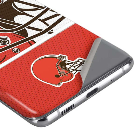 NFL Cleveland Browns Zone Block Galaxy S20 Skin