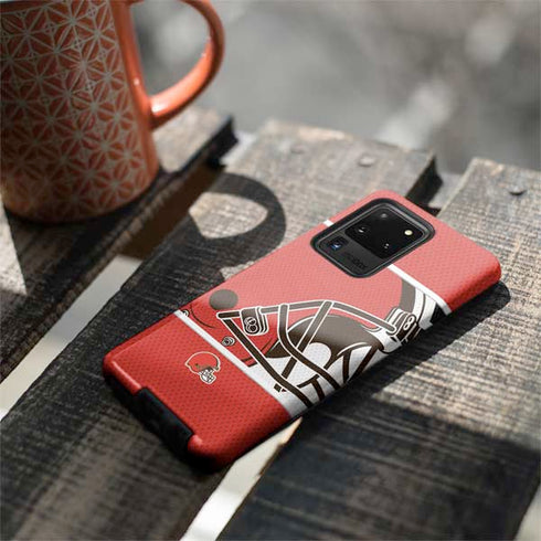NFL Cleveland Browns Zone Block Galaxy S20 Ultra 5G Pro Case