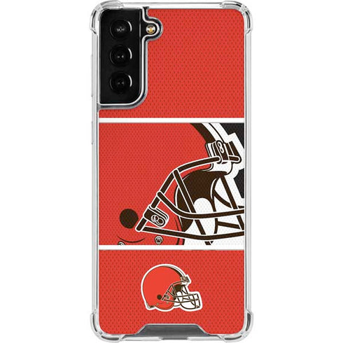 NFL Cleveland Browns Zone Block Galaxy S21 FE Clear Case
