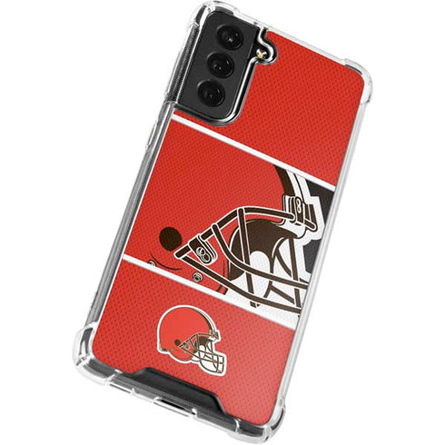 NFL Cleveland Browns Zone Block Galaxy S21 FE Clear Case
