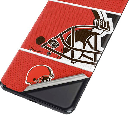 NFL Cleveland Browns Zone Block Galaxy S21 Plus 5G Skin