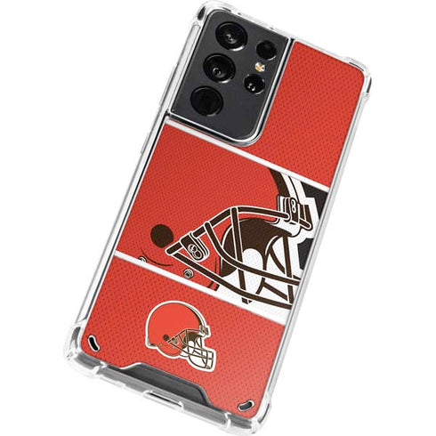 NFL Cleveland Browns Zone Block Galaxy S21 Ultra 5G Clear Case