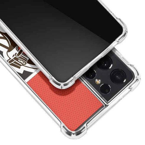 NFL Cleveland Browns Zone Block Galaxy S21 Ultra 5G Clear Case