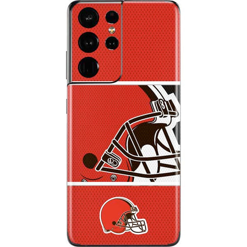 NFL Cleveland Browns Zone Block Galaxy S21 Ultra 5G Skin