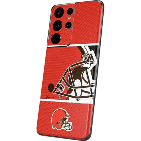 NFL Cleveland Browns Zone Block Galaxy S21 Ultra 5G Skin