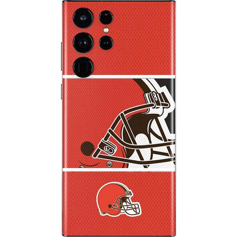NFL Cleveland Browns Zone Block Galaxy S22 Ultra Skin