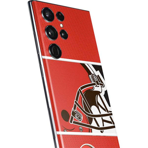 NFL Cleveland Browns Zone Block Galaxy S22 Ultra Skin