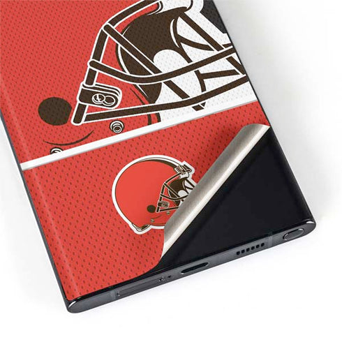 NFL Cleveland Browns Zone Block Galaxy S22 Ultra Skin