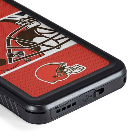 NFL Cleveland Browns Zone Block Galaxy S23 Plus Waterproof Case