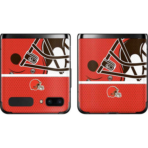 NFL Cleveland Browns Zone Block Galaxy Z Flip Skin