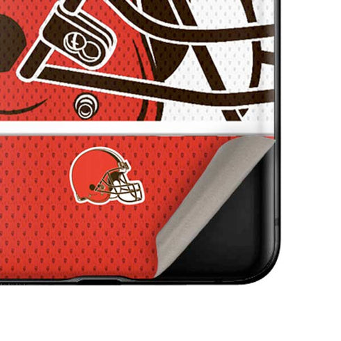 NFL Cleveland Browns Zone Block Galaxy Z Flip Skin