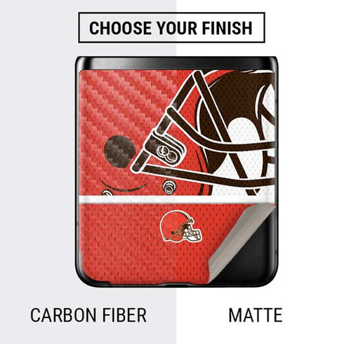 NFL Cleveland Browns Zone Block Galaxy Z Flip Skin