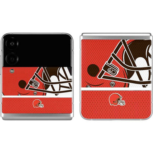 NFL Cleveland Browns Zone Block Galaxy Z Flip4 5G Skin