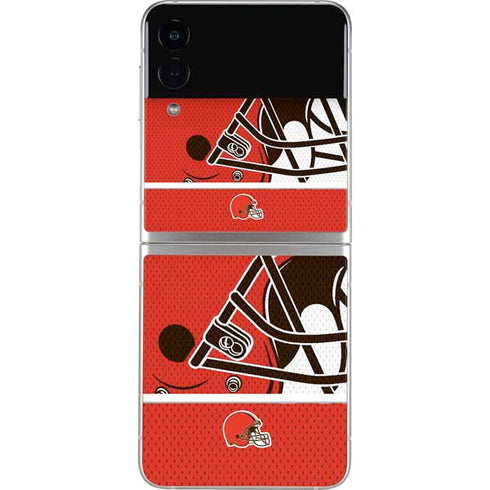 NFL Cleveland Browns Zone Block Galaxy Z Flip4 5G Skin