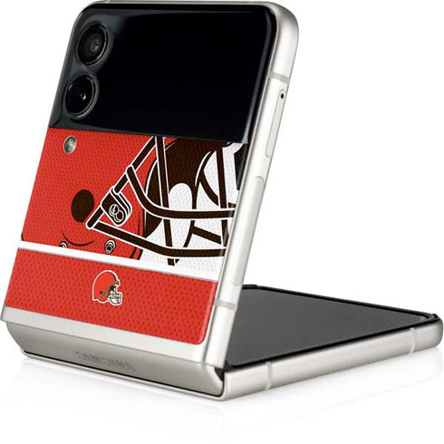 NFL Cleveland Browns Zone Block Galaxy Z Flip4 5G Skin