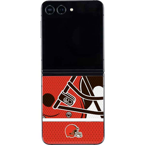 NFL Cleveland Browns Zone Block Galaxy Z Flip5 5G Skin