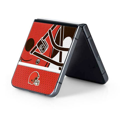 NFL Cleveland Browns Zone Block Galaxy Z Flip5 5G Skin