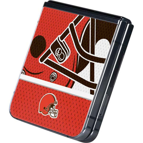 NFL Cleveland Browns Zone Block Galaxy Z Flip5 5G Skin