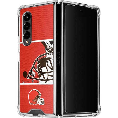 NFL Cleveland Browns Zone Block Galaxy Z Fold4 5G Clear Case